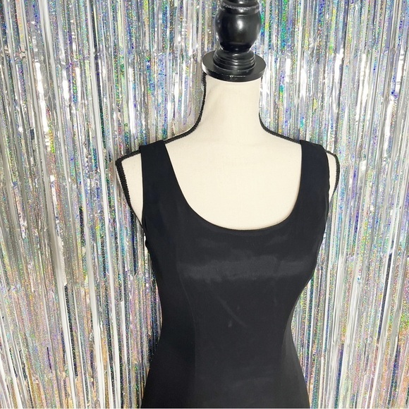 Watters & Watters Vintage Black Silk Black Tie Gown Formal Size 4 - Picture 4 of 10